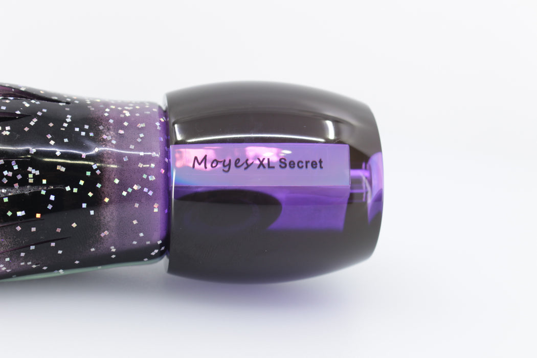 Moyes Lures Purple MOP Black Back XL Secret 14" 9oz Skirted
