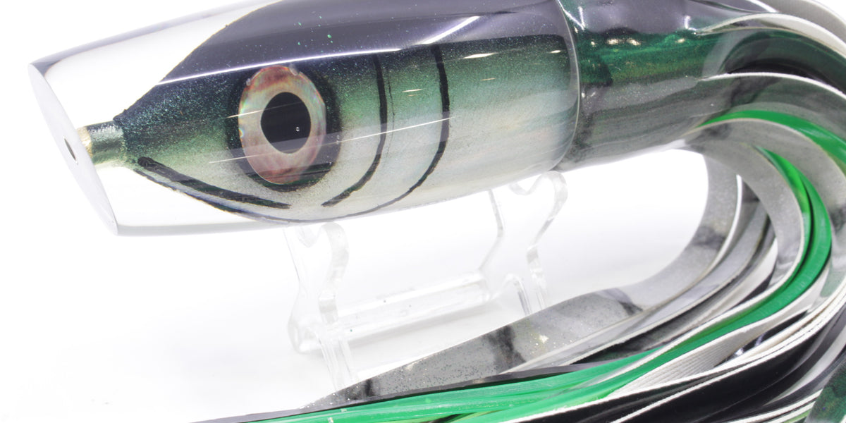 Tsutomu Lures Black-Green Fish Head Ante Plunger 12