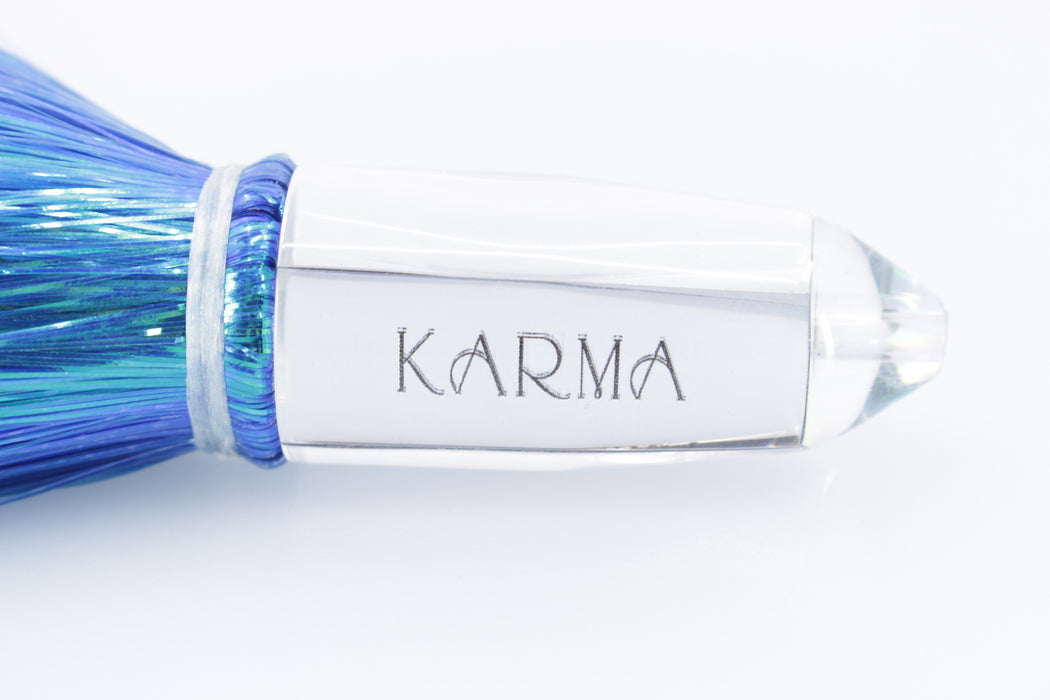 Koya Lures Mirrored Karma Bullet 7" 3.3oz Flashabou Dark Blue-Chartreuse