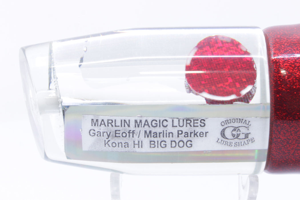 Marlin Magic Clear Mirrored Red Eyes Big Dog 14" 10oz Vinyl Red