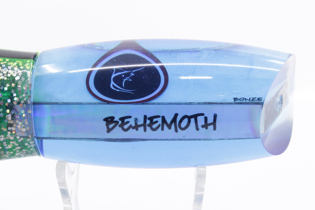 Bonze Lures Ice Blue MOP Black Eyes Behemoth 12" 11.2oz Chartreuse