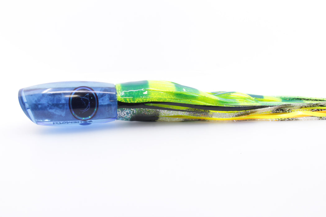 Bonze Lures Ice Blue MOP Black Eyes Behemoth 12" 11.2oz Chartreuse