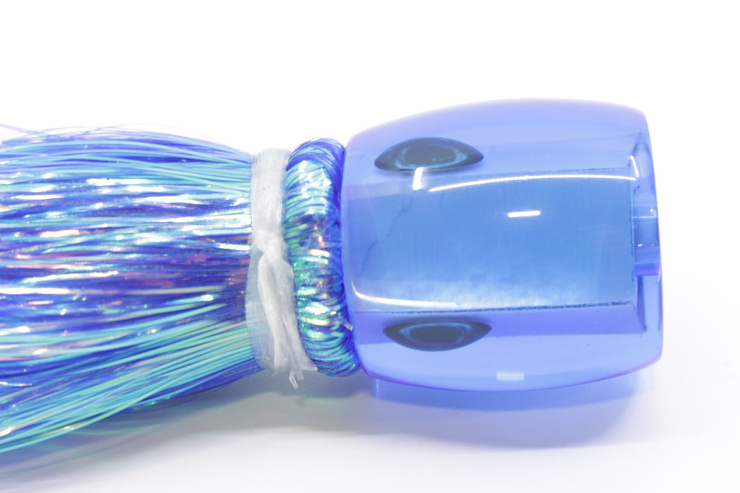 Moyes Lures Blue MOP Tang 5" 1.5oz Flashabou Dark Blue/White