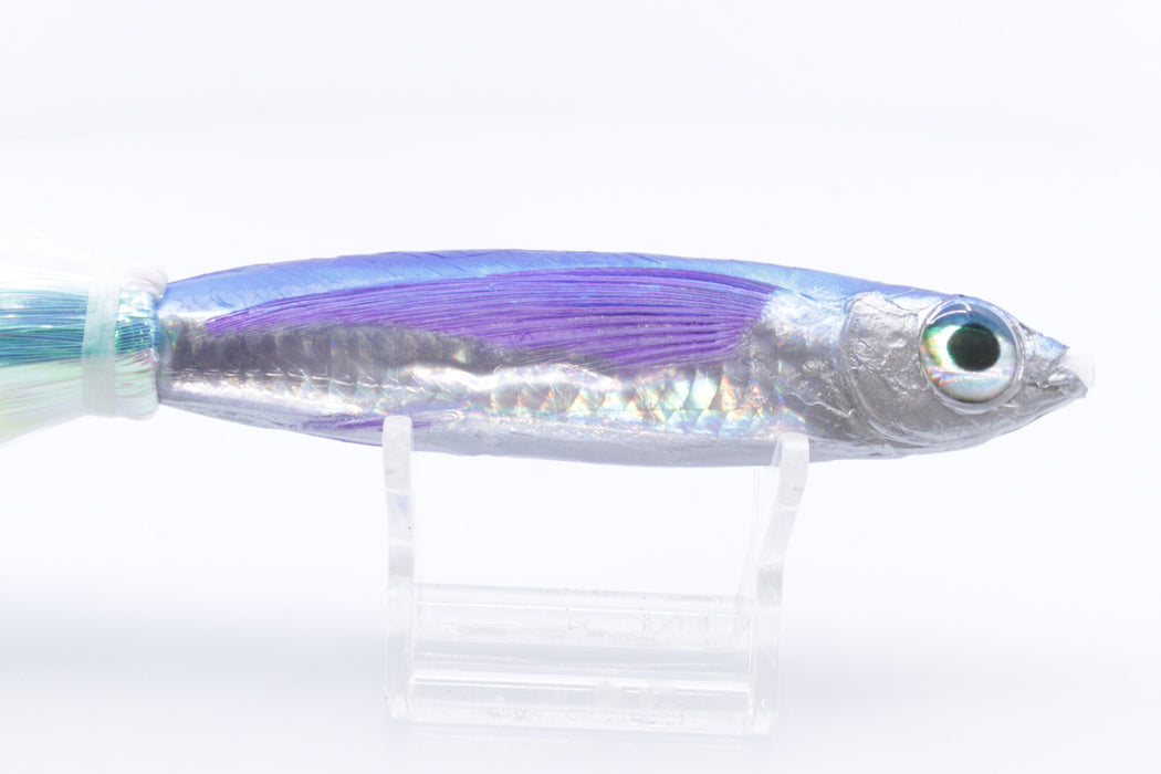 Aloha Lures Silver Rainbow Blue Back Slapstick 5" 5.5oz Strobez Feathersword