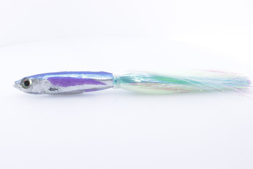 Aloha Lures Silver Rainbow Blue Back Slapstick 5" 5.5oz Strobez Feathersword