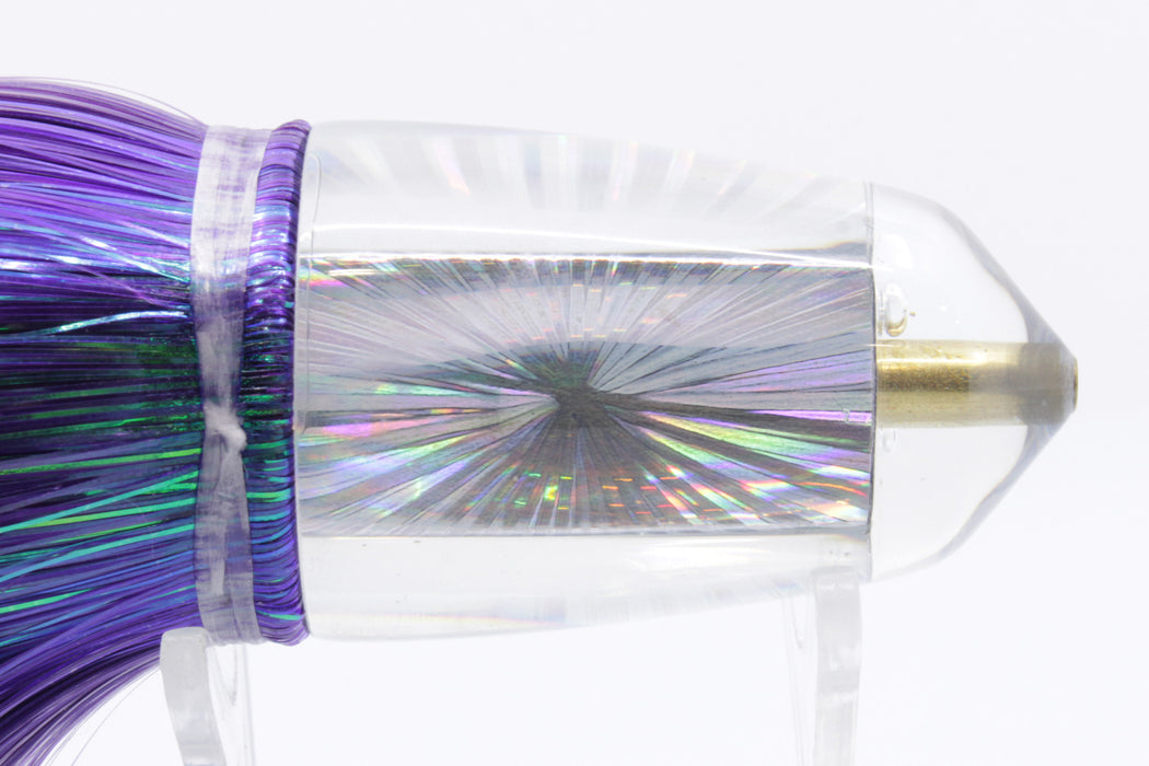 Koya Lures Silver Rainbow Starburst Bullet 9"+ 7.5oz Strobez Purple/White