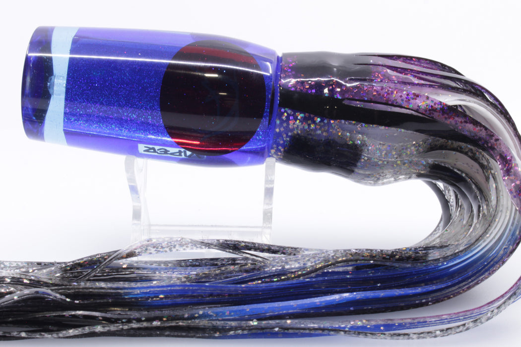 Bonze Lures Blue Rainbow Red Eyes Viper 12" 10oz Purple Black Bars-Holo Black Bars