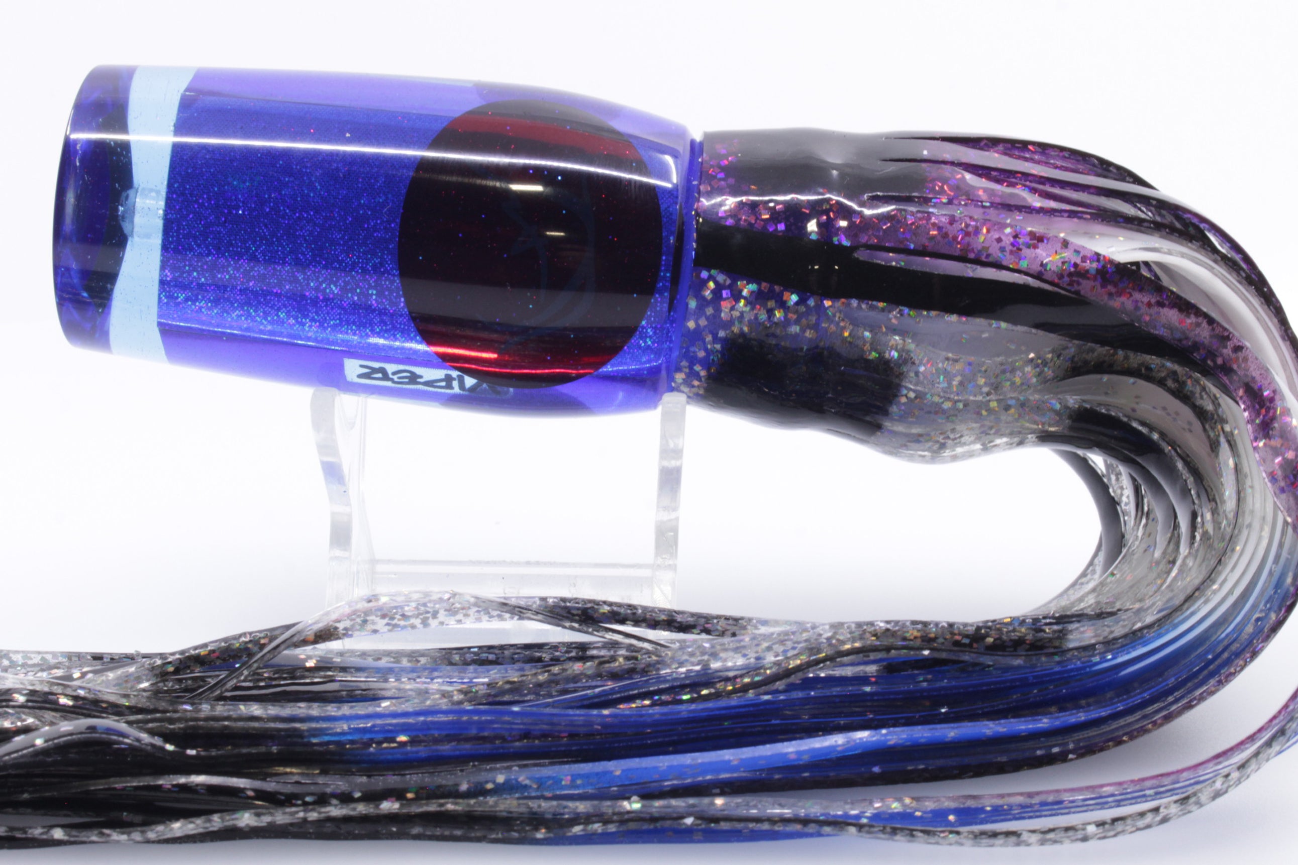Bonze Lures Blue Rainbow Red Eyes Viper 12" 10oz Purple Black BarsHol