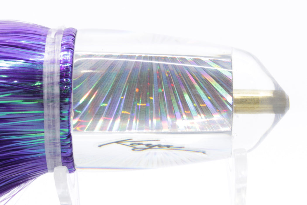 Koya Lures Silver Rainbow Starburst Bullet 9"+ 7.5oz Strobez Purple/White