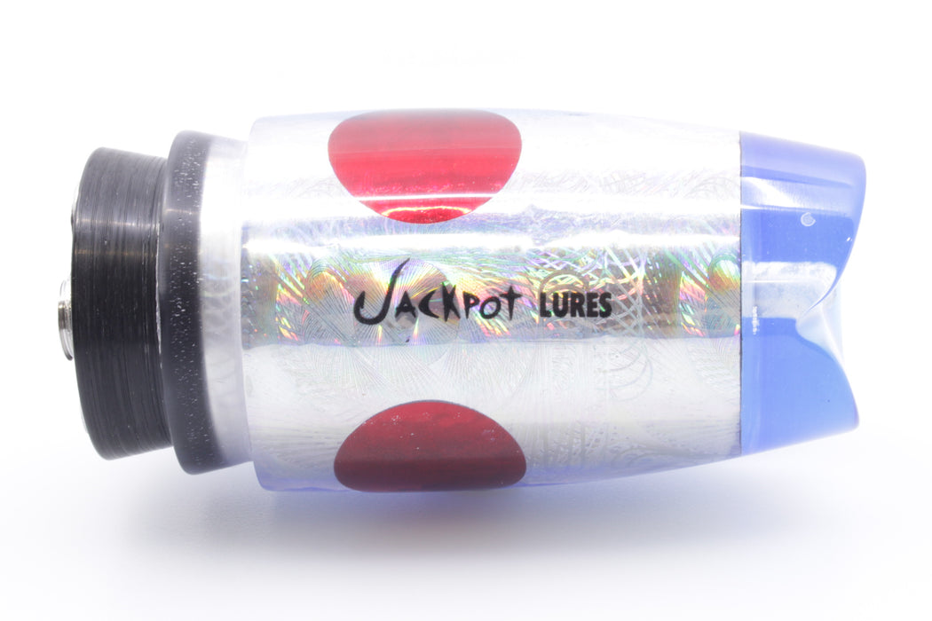 Jackpot Lures Rainbow Swirl Blue Back Red Eyes Cameltoe 14" 7.4oz