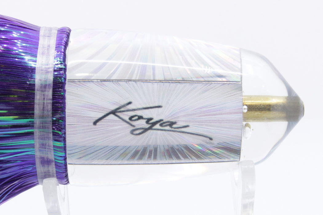 Koya Lures Silver Rainbow Starburst Bullet 9"+ 7.5oz Strobez Purple/White