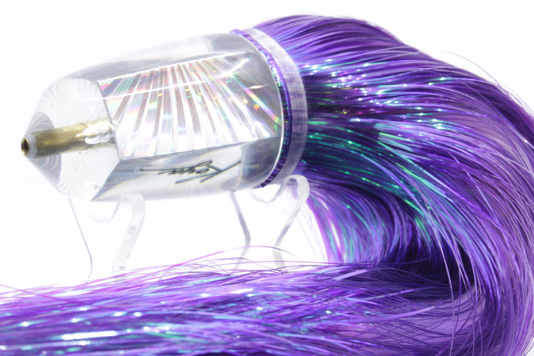 Koya Lures Silver Rainbow Starburst Bullet 9"+ 7.5oz Strobez Purple/White