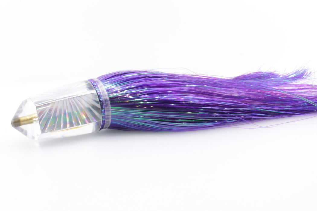 Koya Lures Silver Rainbow Starburst Bullet 9"+ 7.5oz Strobez Purple/White