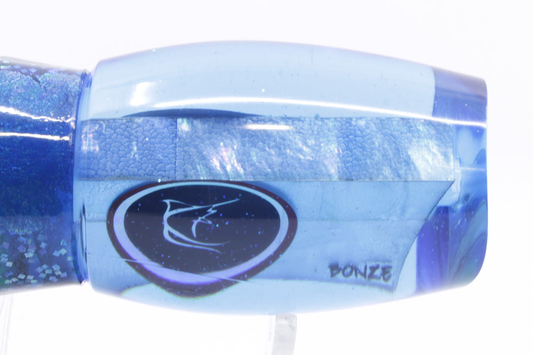 Bonze Lures Ice Blue MOP Black Eyes ATM 10" 6oz Blue Aurora/Rainbow