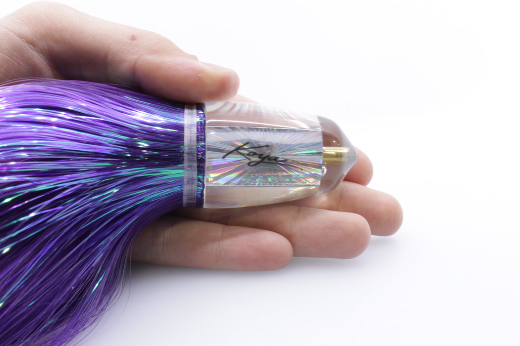 Koya Lures Silver Rainbow Starburst Bullet 9"+ 7.5oz Strobez Purple/White