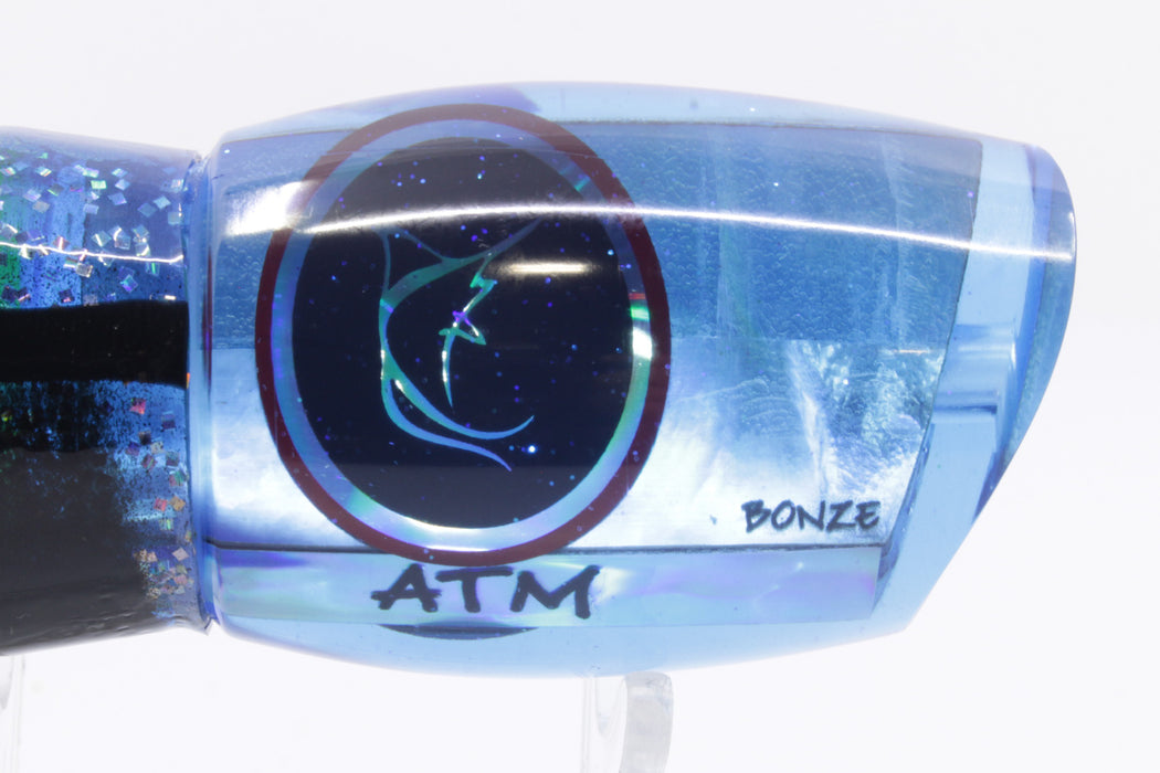 Bonze Lures Ice Blue MOP Black Eyes ATM 10" 6oz Blue Aurora/Rainbow