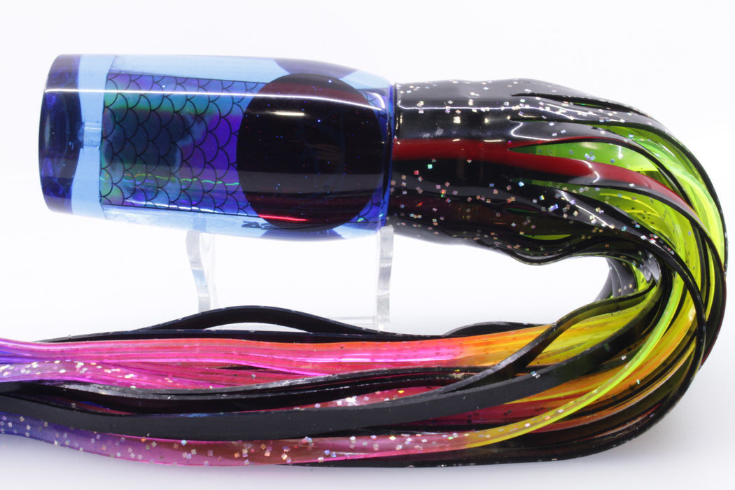 Bonze Lures Ice Blue Rainbow Scale Red Eyes Viper 12" 10oz Black/Rainbow