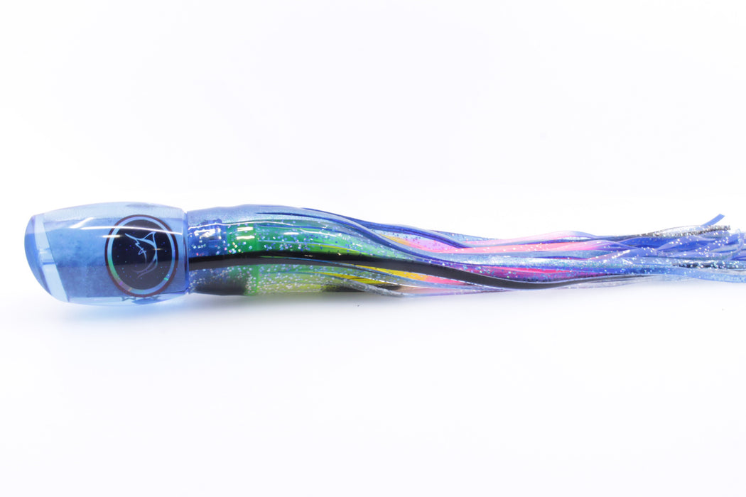 Bonze Lures Ice Blue MOP Black Eyes ATM 10" 6oz Blue Aurora/Rainbow