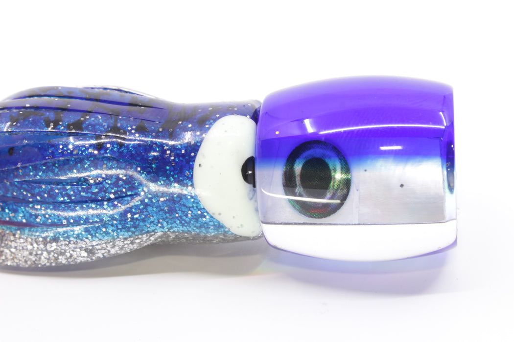 Moyes Lures White MOP Blue Back Tang 5" 3oz Skirted Blue-Silver