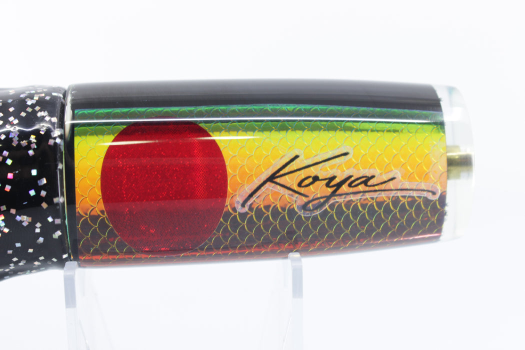 Koya Lures Rainbow Scale Red Eyes Hard Head 12" 9oz Skirted Black