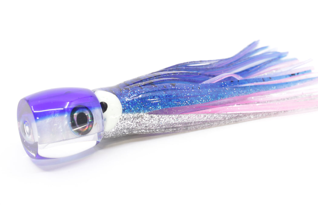 Moyes Lures White MOP Blue Back Tang 5" 3oz Skirted Blue-Silver