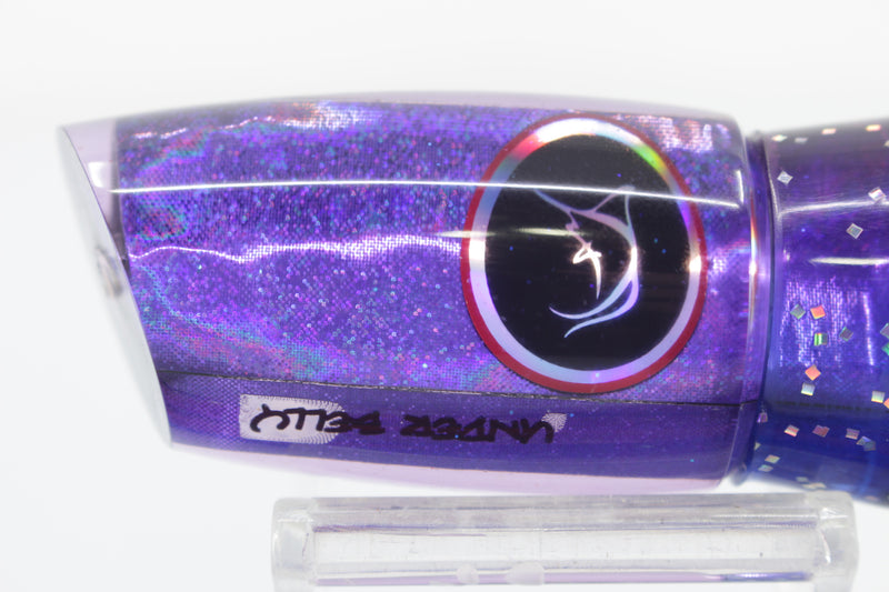 Bonze Lures Purple Rainbow Black Eyes Underbelly 10" 8oz Purple-Blue-Black-Pink
