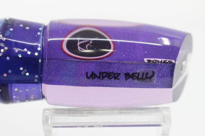 Bonze Lures Purple Rainbow Black Eyes Underbelly 10" 8oz Purple-Blue-Black-Pink
