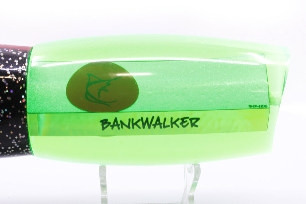 Bonze Lures Green Rainbow Red Eyes Bankwalker Teaser 16" 26oz Black