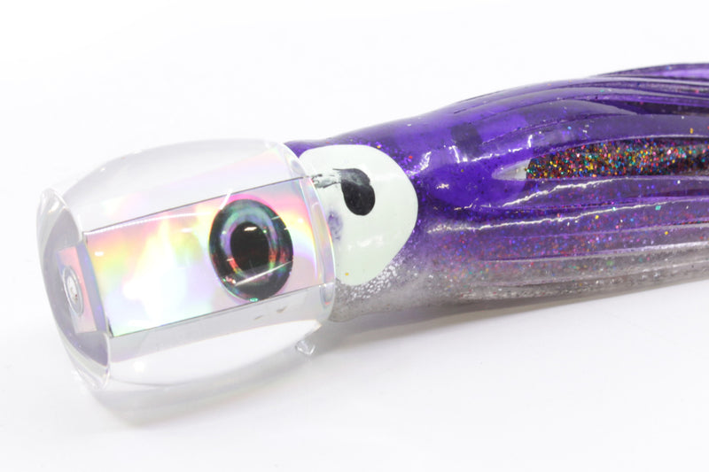 Moyes Lures Silver Rainbow Pearl Tang 5" 3oz Skirted Purple-Clear/Firecracker