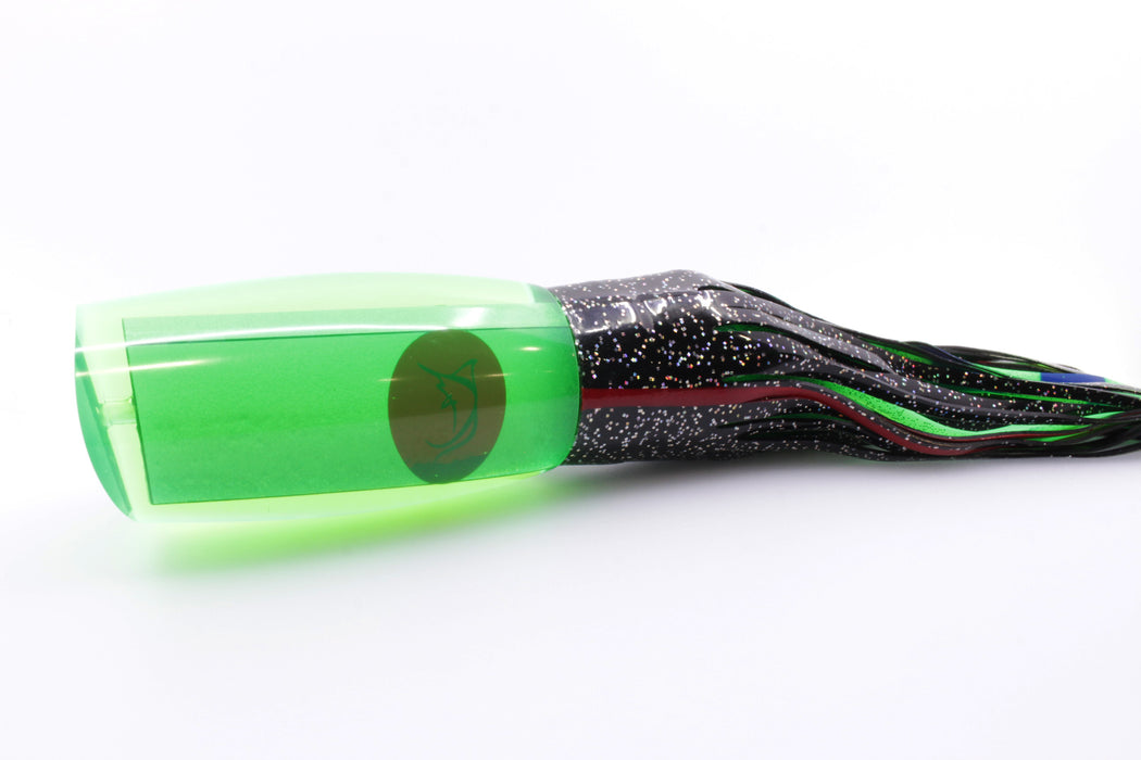 Bonze Lures Green Rainbow Red Eyes Bankwalker Teaser 16" 26oz Black