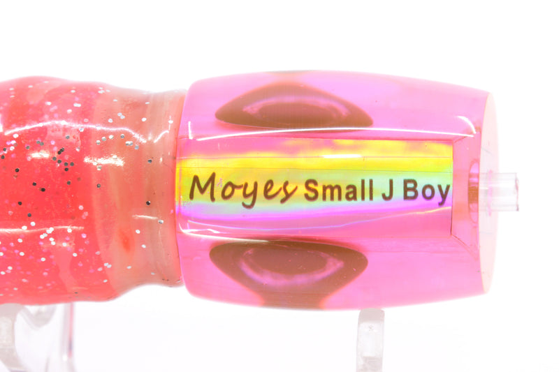 Moyes Lures Fluorescent Pink MOP Small J-Boy 9" 5oz Skirted Root Beer-Petrolero/Pink GZE