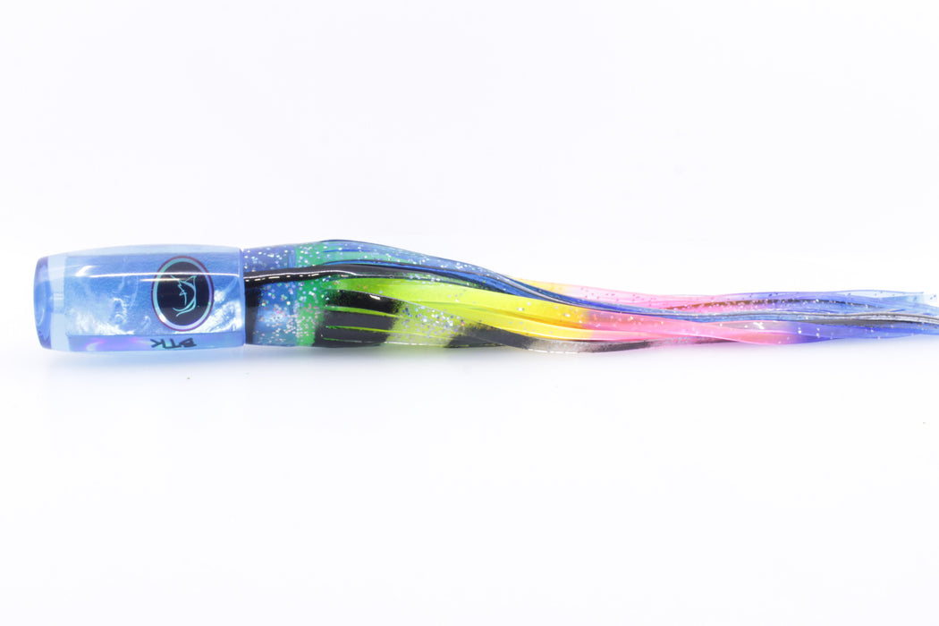 Bonze Lures Ice Blue MOP Black Eyes BTK 10" 7oz Blue Aurora/Rainbow