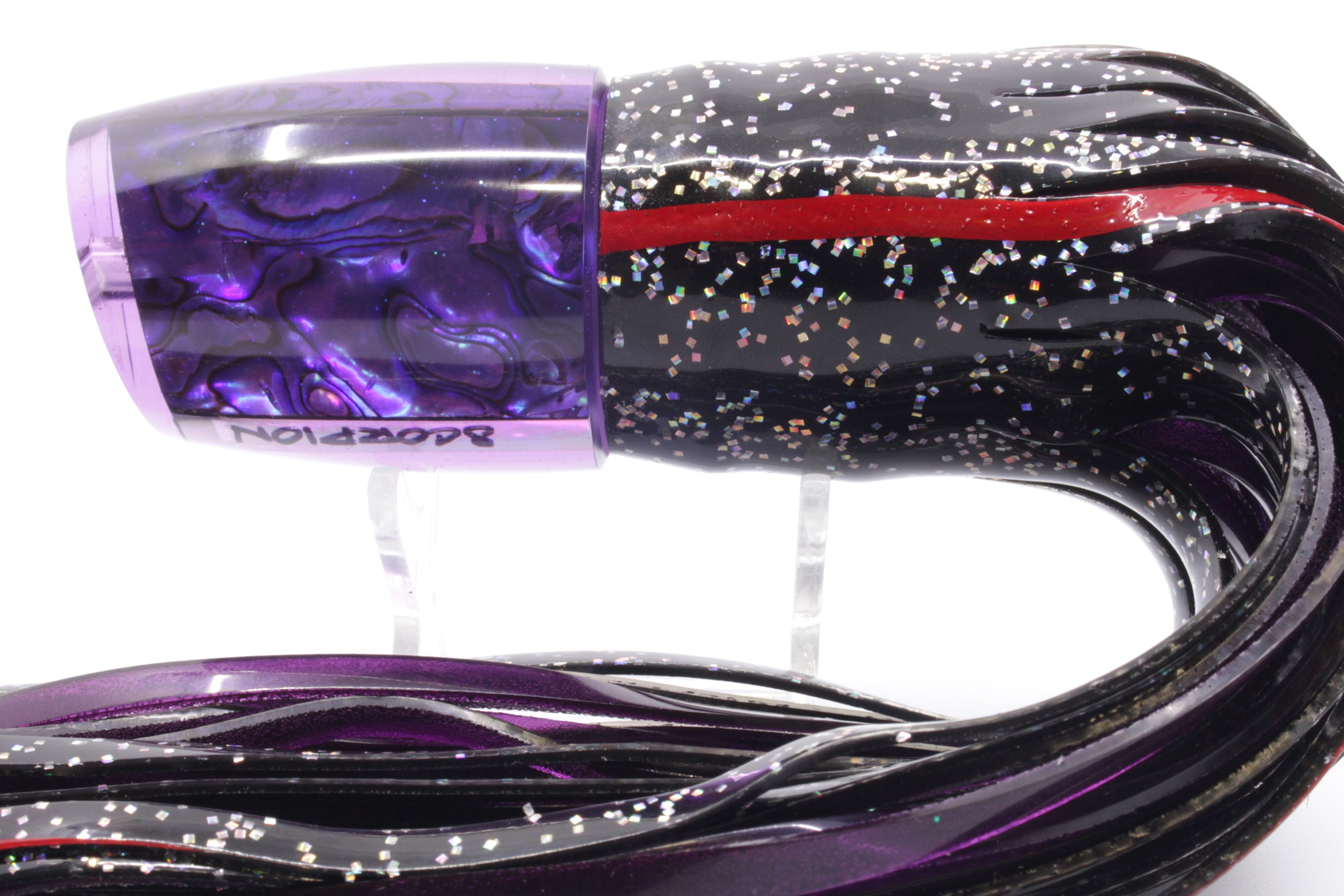 Bonze Lures Purple Paua Shell Scorpion 14" 11.3oz Black — GZ Lures Big