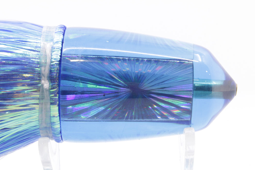 Koya Lures Blue Rainbow Starburst Bullet 9"+ 7.5oz Flashabou Dark Blue/White