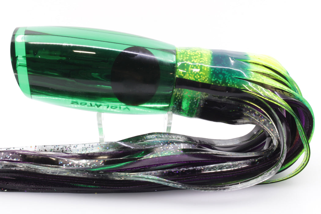 Bonze Lures Green Mirrored Red Eyes Violator 14" 17oz Chartreuse Blue Bars-Holo Black Bars