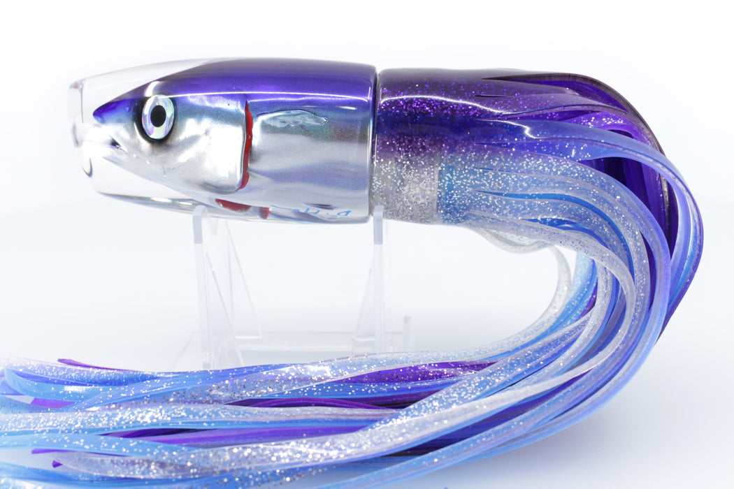 JB Signature Lures Flying Fish Large Plunger 12" 9oz Skirted Purple-Silver