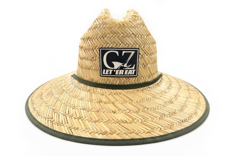 GZ Lures 'Let 'Er Eat' Straw Sun Hat Black Patch