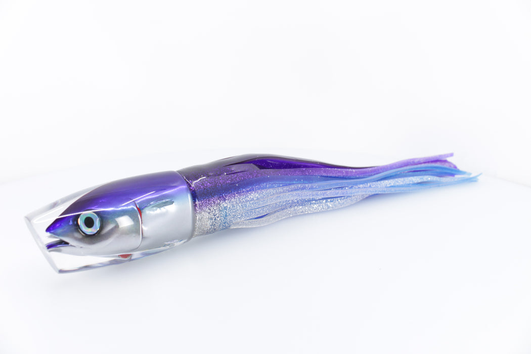 JB Signature Lures Flying Fish Large Plunger 12" 9oz Skirted Purple-Silver