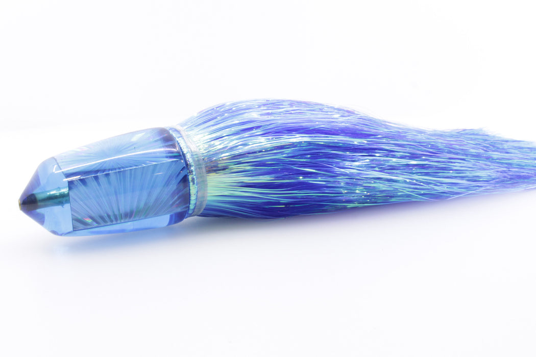 Koya Lures Blue Rainbow Starburst Bullet 9"+ 7.5oz Flashabou Dark Blue/White