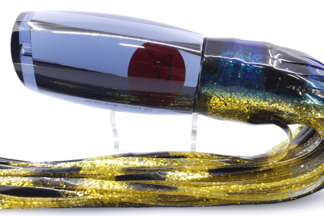 Bonze Lures Gray Mirrored Red Eyes Violator 14" 17oz Blue-Gold-Black Bars