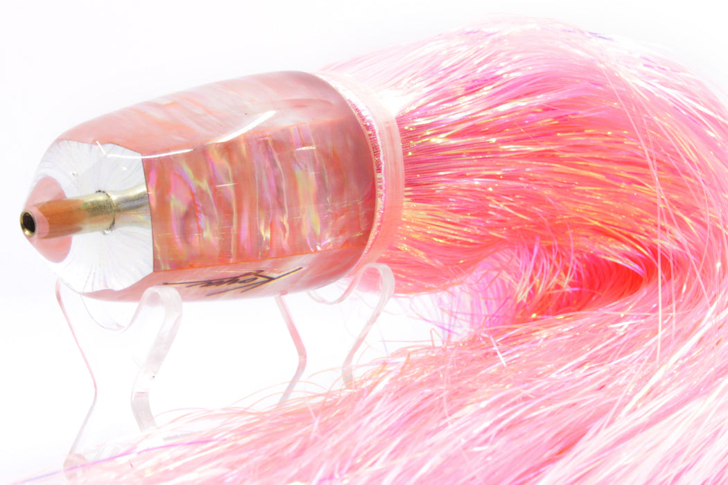 Koya Lures Pink Awabi Bullet 9"+ 7.5oz Flashabou Pink/Orange