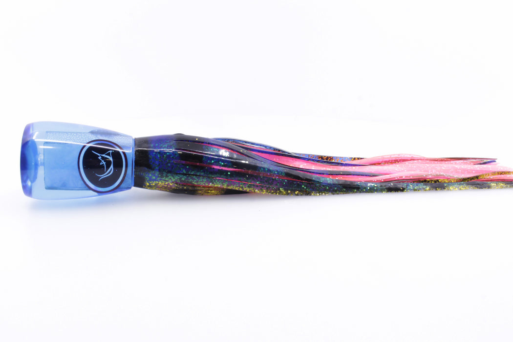 Bonze Lures Blue MOP Black Eyes Fanboy 10" 7oz Blue-Gold-Black Bars/Pink