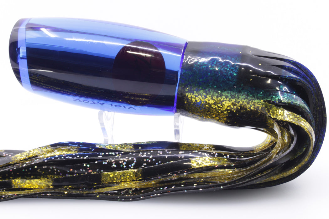 Bonze Lures Blue Mirrored Red Eyes Violator 14" 17oz Blue-Gold-Black Bars