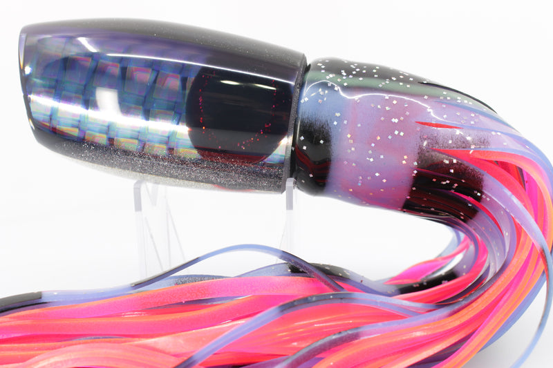 Coggin Lures Rainbow Blocks Dichro Black-Purple Back Maui Plunger 14" 13.8oz Skirted