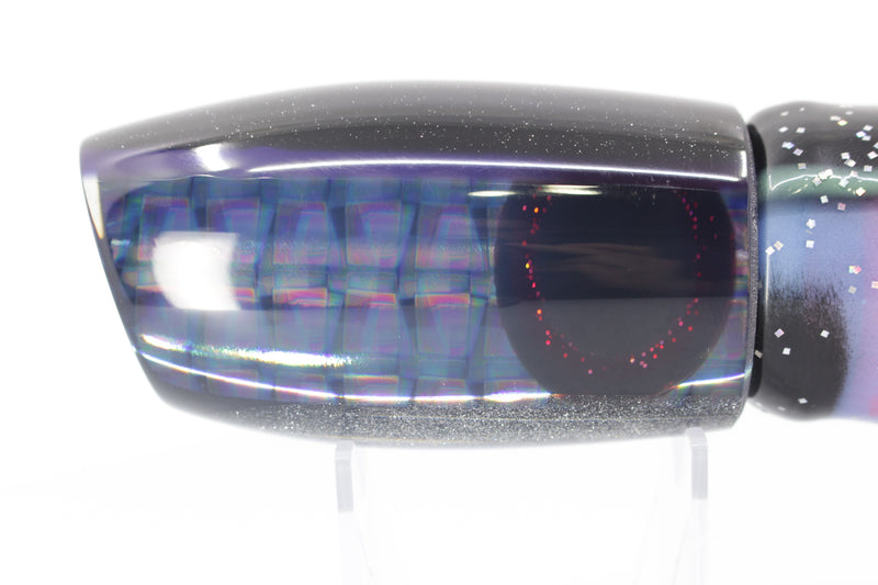 Coggin Lures Rainbow Blocks Dichro Black-Purple Back Maui Plunger 14" 13.8oz Skirted