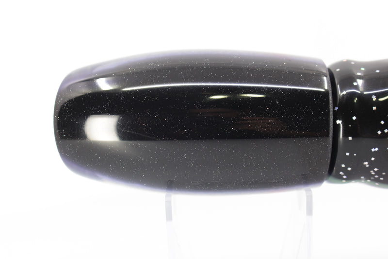 Coggin Lures Rainbow Blocks Dichro Black-Purple Back Maui Plunger 14" 13.8oz Skirted