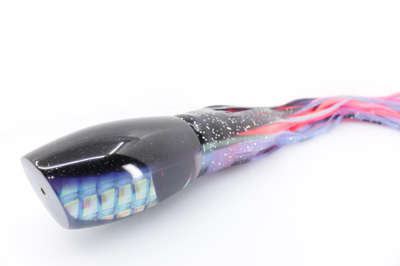 Coggin Lures Rainbow Blocks Dichro Black-Purple Back Maui Plunger 14" 13.8oz Skirted