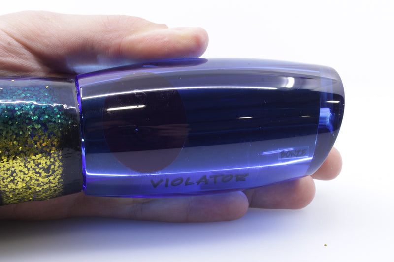 Bonze Lures Blue Mirrored Red Eyes Violator 14" 17oz Blue-Gold-Black Bars