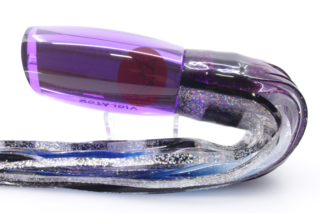 Bonze Lures Purple Mirrored Red Eyes Violator 14" 17oz Purple-Holo-Black Bars