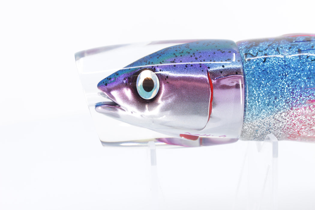JB Signature Lures Blue-Pink-Silver Back Large Boofhead 12" 7.6oz Skirted